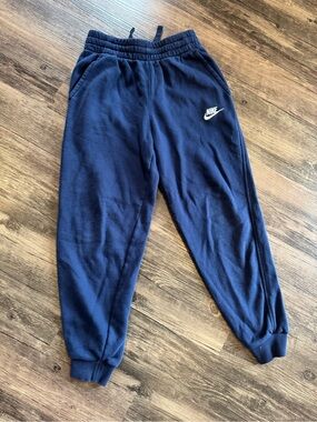 Nike Sweatpants Boys Youth M Blue Jogger Drawstring Adjustable